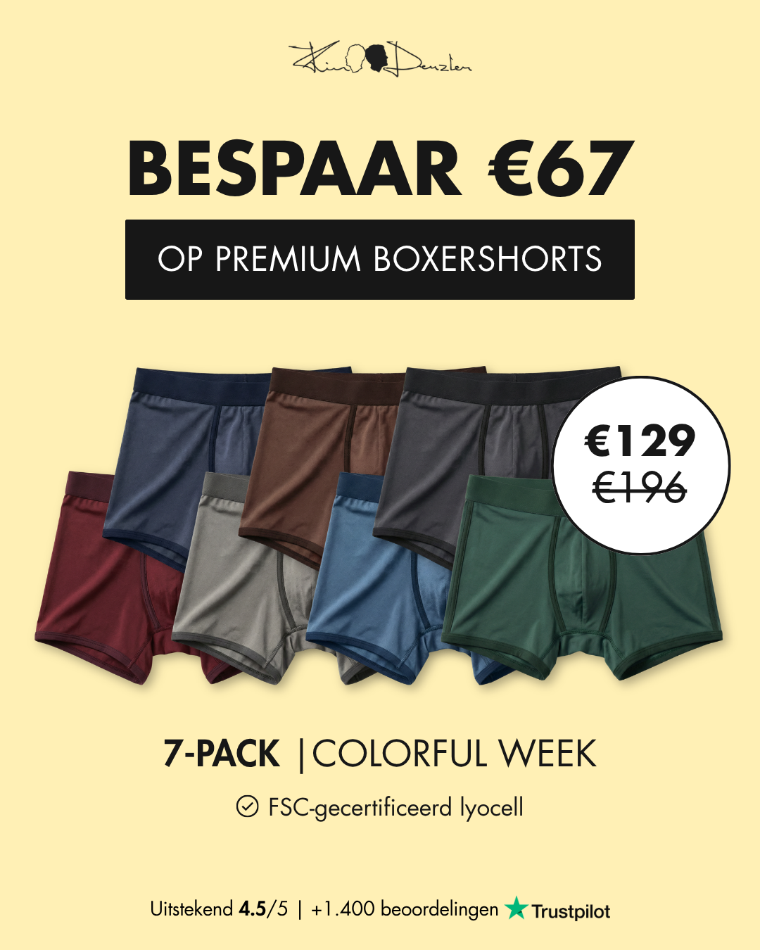 Kim Denzler premium boxershorts bespaar €67 offer creative